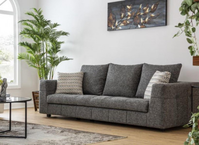 Luxury Sofa 4-Seater Fabric Living Room Modern Design Gray Sofas Upholstered Couches